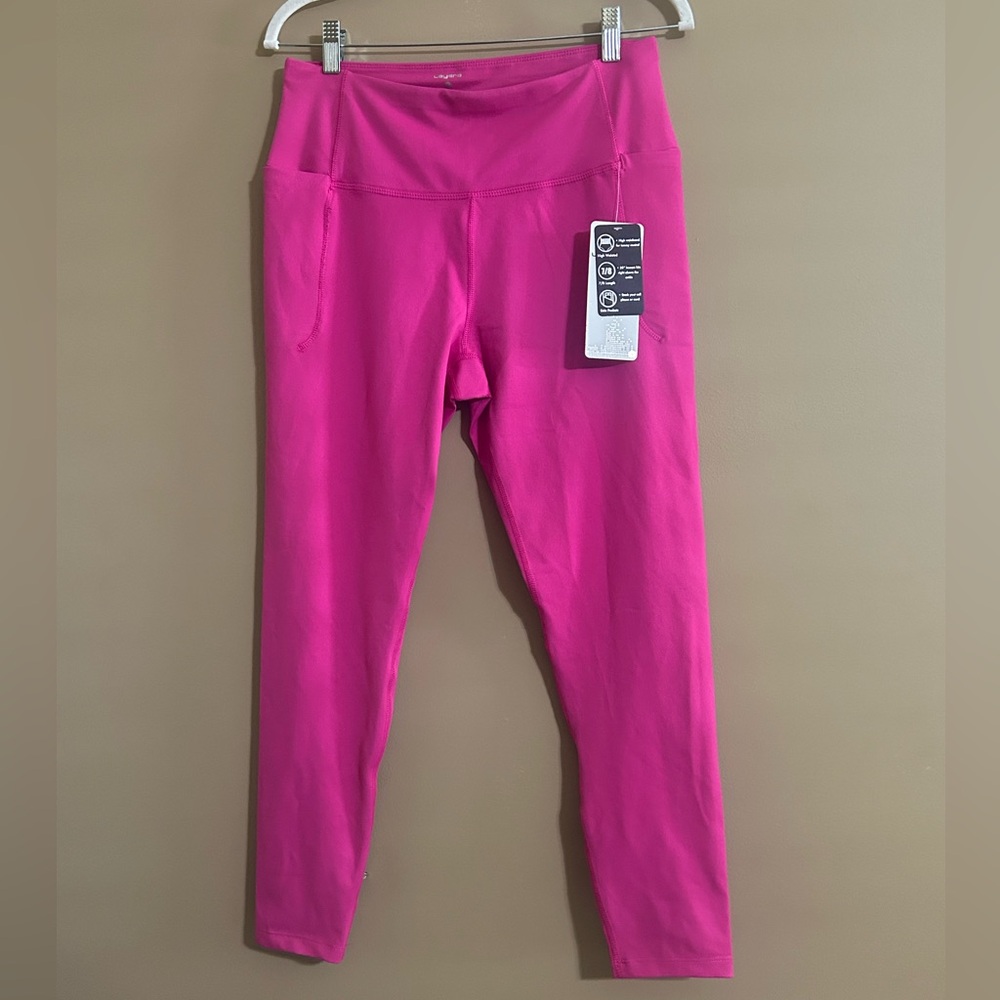 Layer 8 Fuchsia Pink Cropped 7/8 Leggings